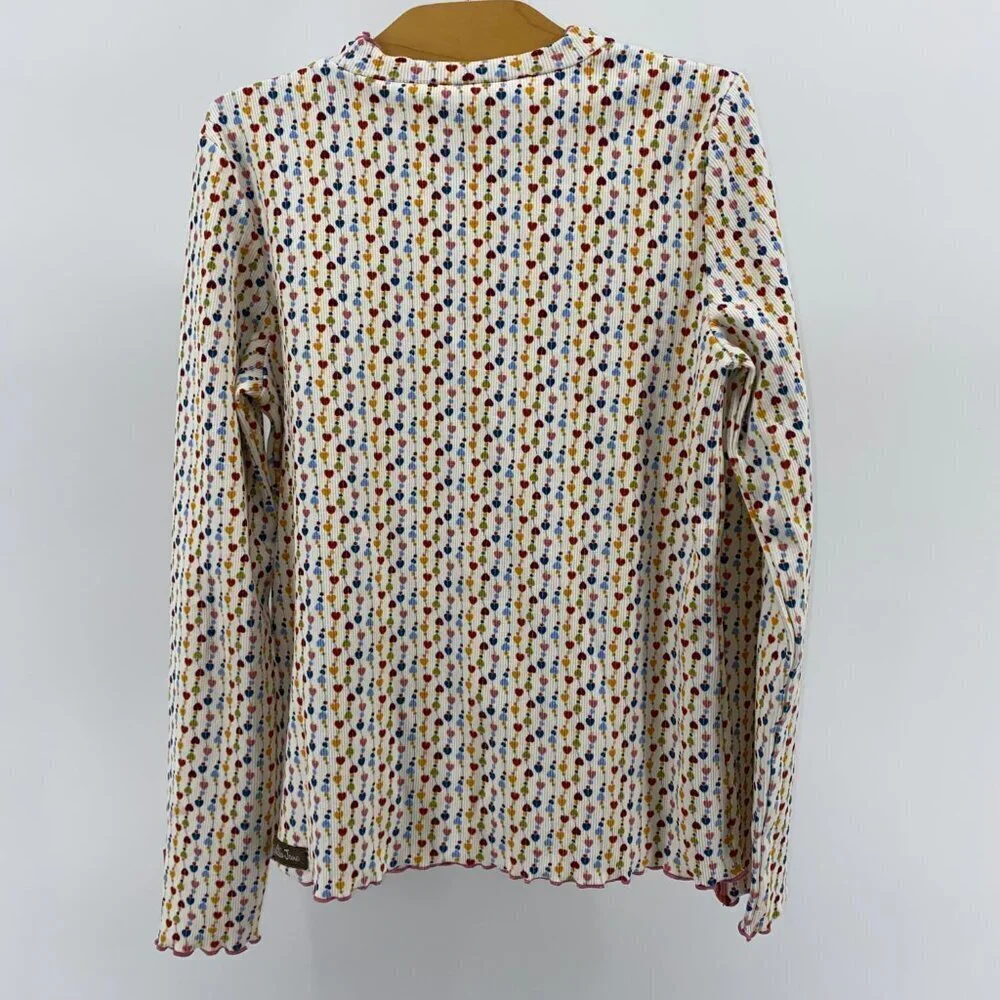Matilda Jane Heart to Heart Heartstrings Long Sleeve Ribbed Knit Tee